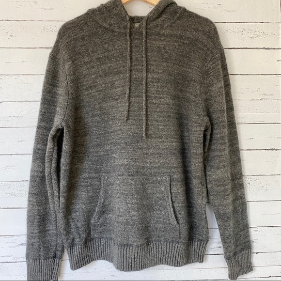 Neiman Marcus Sweaters - Neiman Marcus Cashmere Charcoal Gray Pullover Hoodie